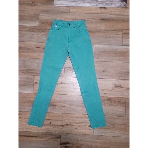 Vintage Miller's Jeans Mens 30x32 Green Western Stretch Denim Cowboy Pants USA - Picture 1 of 9
